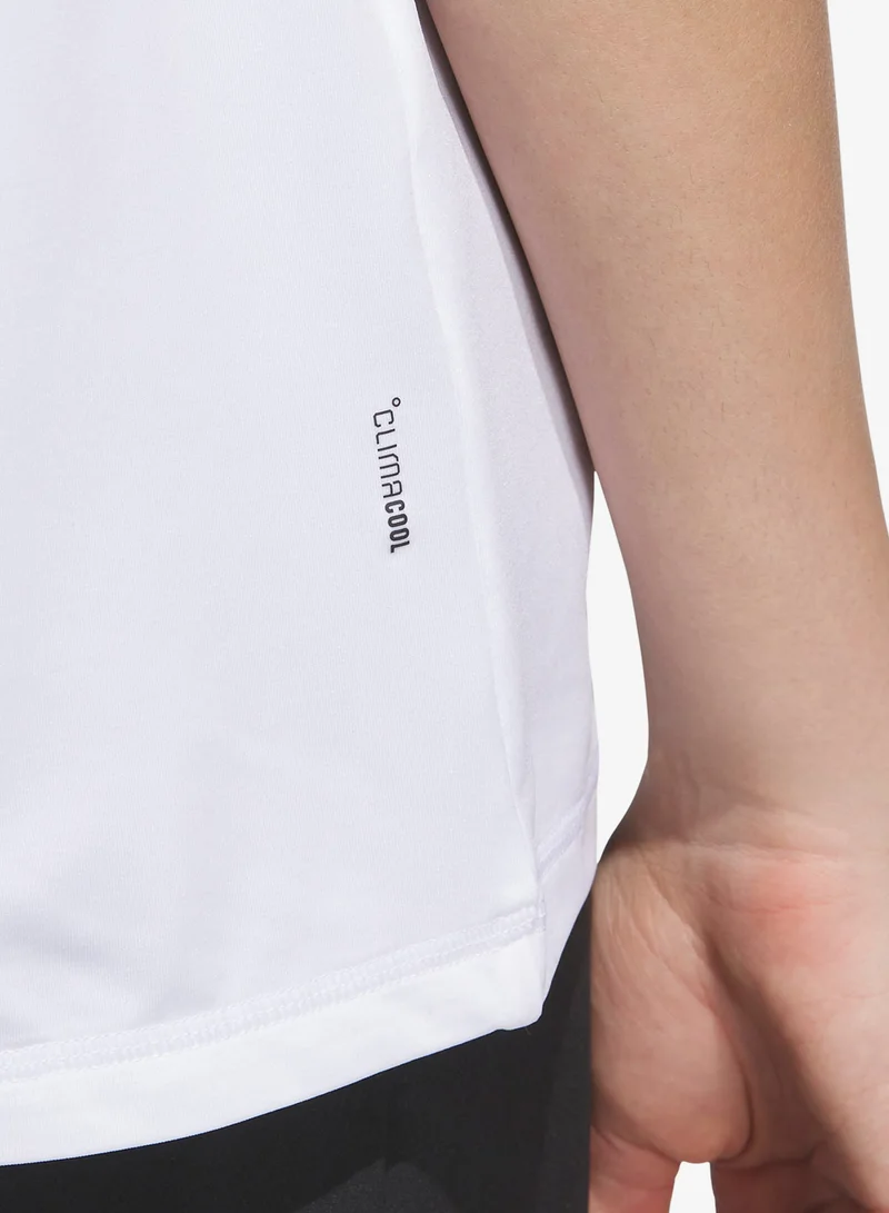 Adidas WHITE D4T Everyday Workout T-Shirt for Women | Best Price UAE