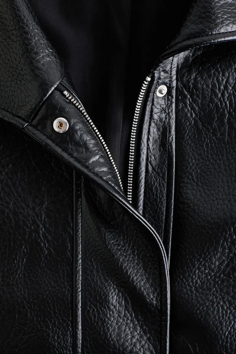 H&M  Coated funnel-collar jacket for Women | Best Price UAE