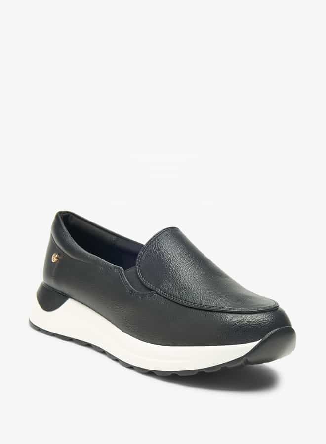 Flora Bella By Shoexpress Women Solid Slip-On Loafers with Platform Heels  - Image 1