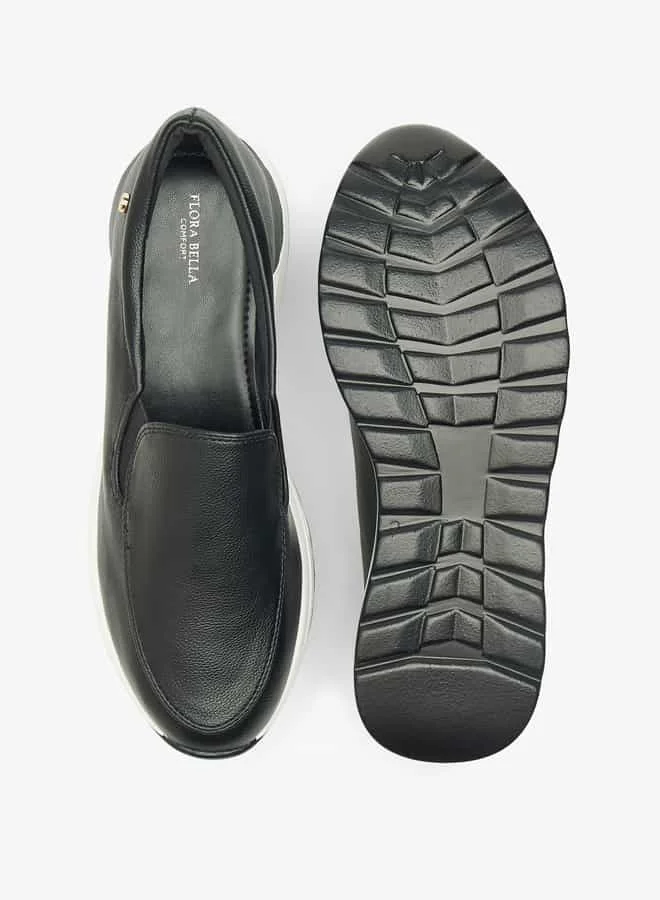 Flora Bella By Shoexpress Women Solid Slip-On Loafers with Platform Heels