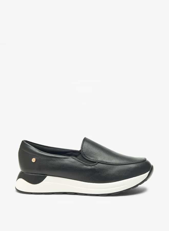 Flora Bella By Shoexpress Women Solid Slip-On Loafers with Platform Heels  - Image 3