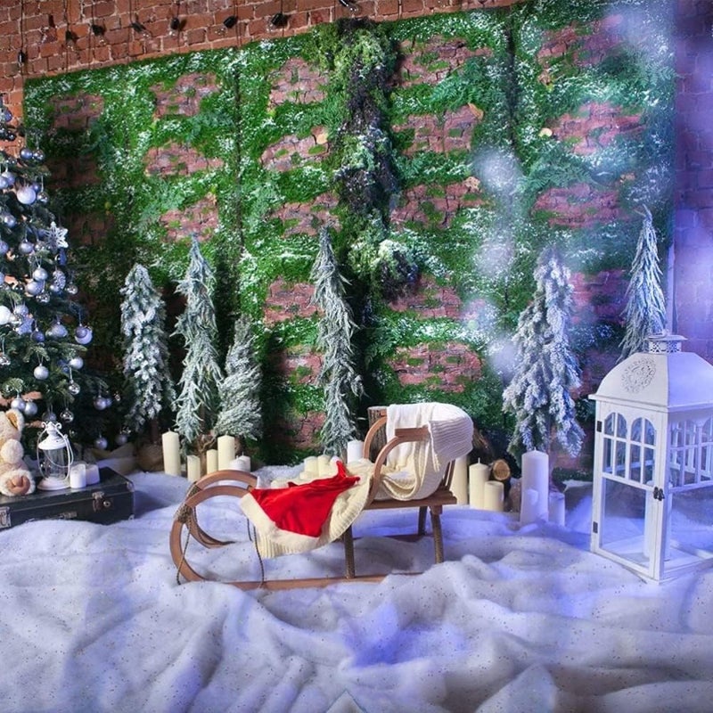 GLOGLOW Christmas Artificial Snow Blanket, Artificial Snow Non Woven Fabric with Colorful Transparent Sequins for Indoor Winter Decor, Christmas Trees, Fireplaces, 30x40 Inches - Image 4