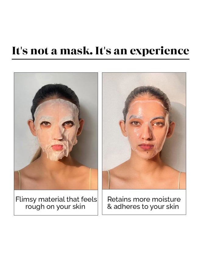 LuxaDerme - Detox Bio Cellulose Face Mask, Moisturizing and Brightening Skincare Face Mask, Korean Sheet Masks for Glass Skin with Acai Berry, CoQ10, Fermented Coconut Jelly, All Skin Types, Pack of 1 - Image 1
