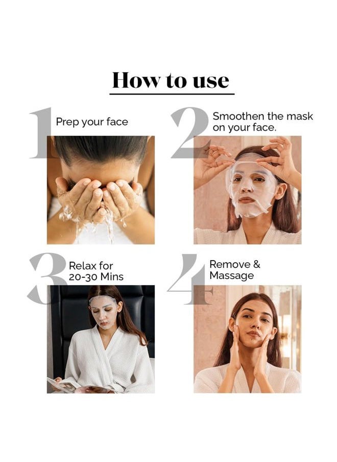 LuxaDerme - Detox Bio Cellulose Face Mask, Moisturizing and Brightening Skincare Face Mask, Korean Sheet Masks for Glass Skin with Acai Berry, CoQ10, Fermented Coconut Jelly, All Skin Types, Pack of 1 - Image 1