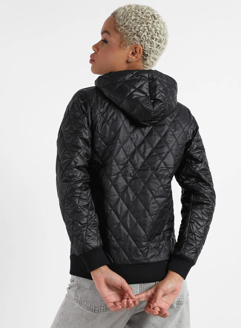 Campus Sutra Campus Sutra Women's Quilted Puffer Jacket With Zip-Closure