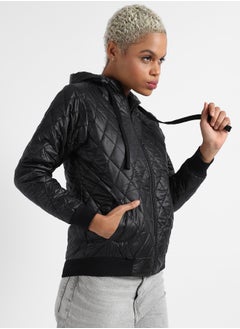 Campus Sutra Campus Sutra Women's Quilted Puffer Jacket With Zip-Closure  - Image 3