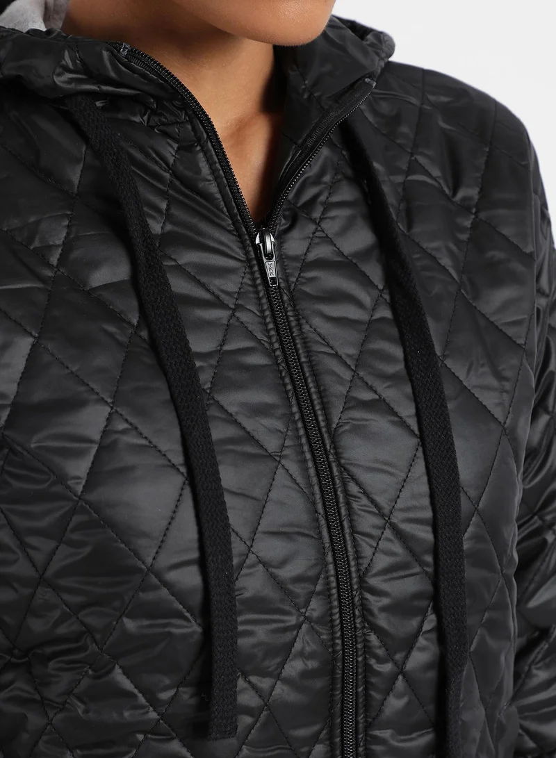Campus Sutra Campus Sutra Women's Quilted Puffer Jacket With Zip-Closure