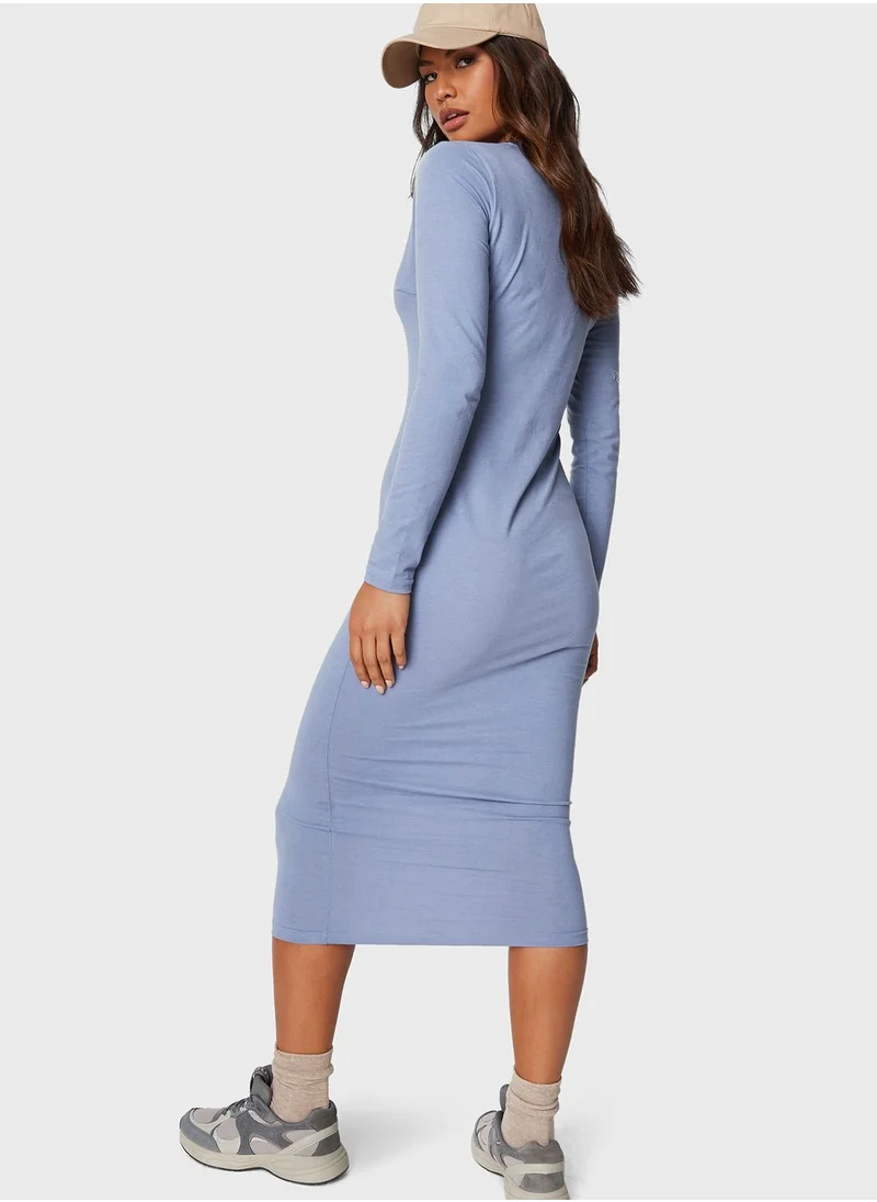 Missguided Front Slit Button Down Dress