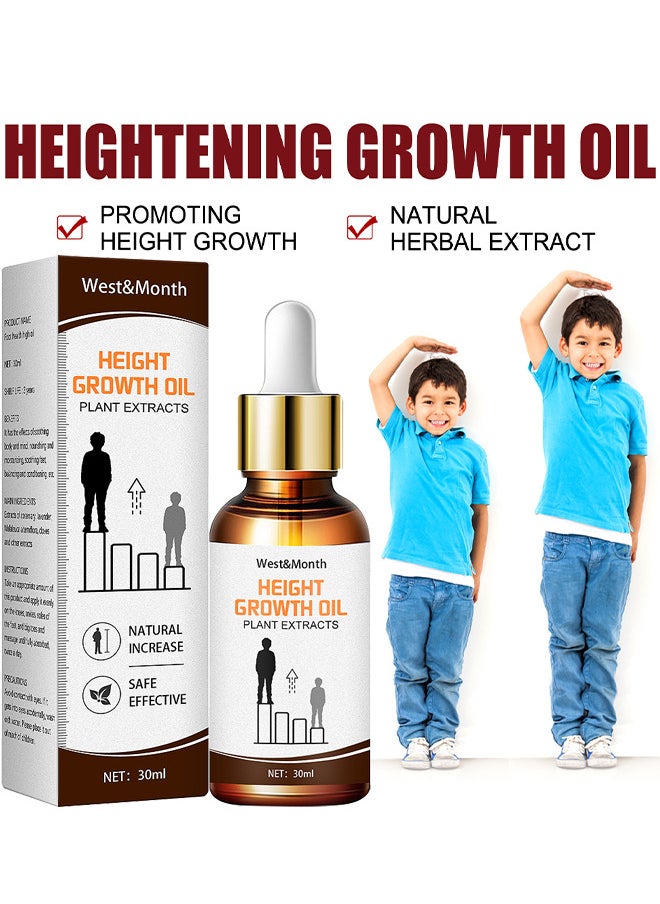 West&Month Height Growth Oil Plant Extracts, Body Boost Essential Oils Foot Stimulation Massage, Natural Herbal Height Increasing Essential Oil, Growth Massage Oil, Promot Bone Growth For Adolescent Bone Growth  - Image 4