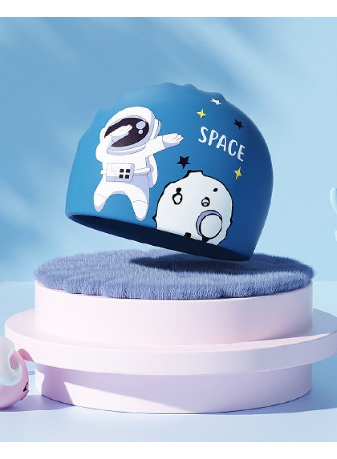 YouYou Children's Swim Cap For Girls And Boys, Cute Cartoon Silicone, Non-tightening Head, Professional Ear Protection, Fitted Fashion Swimming Cap - Image 1