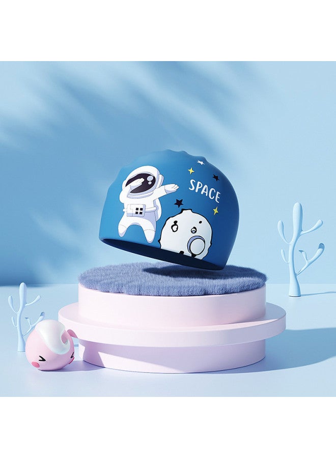 YouYou Children's Swim Cap For Girls And Boys, Cute Cartoon Silicone, Non-tightening Head, Professional Ear Protection, Fitted Fashion Swimming Cap - Image 2