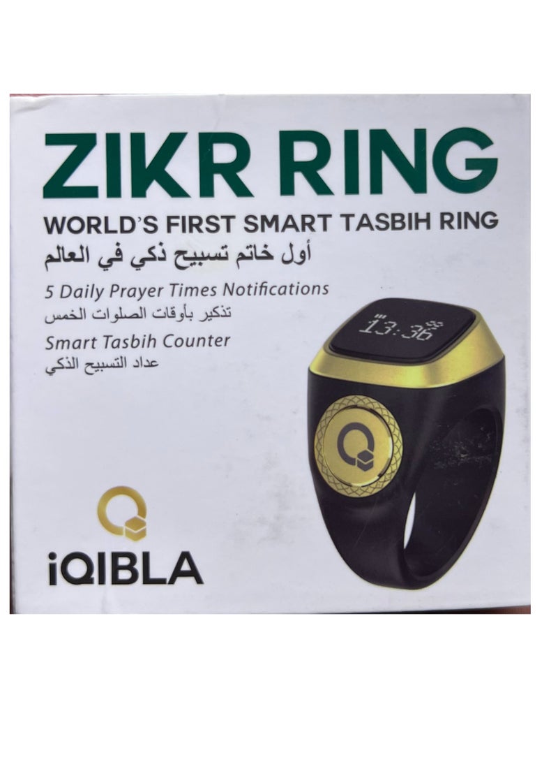 iQIBLA Smart Zikr Ring Plastics 18mm Black - Image 1