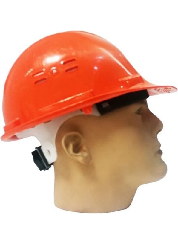 Essafe Orange Helmet with Adjustable Screw and Air Holes at the Back of the Neck  - Image 1