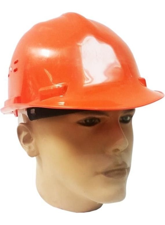 Essafe Orange Helmet with Adjustable Screw and Air Holes at the Back of the Neck  - Image 2