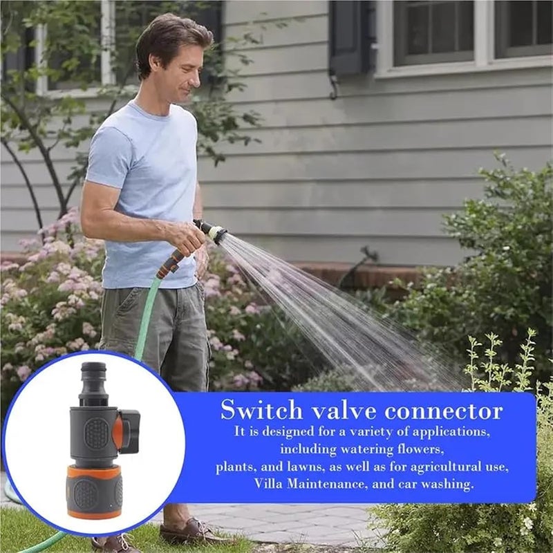 طقم توصيل سريع لخرطوم الحديقة 8 قطع، صمام إغلاق، موصل أنابيب، قابس، ملحقات صنبور - Image 3