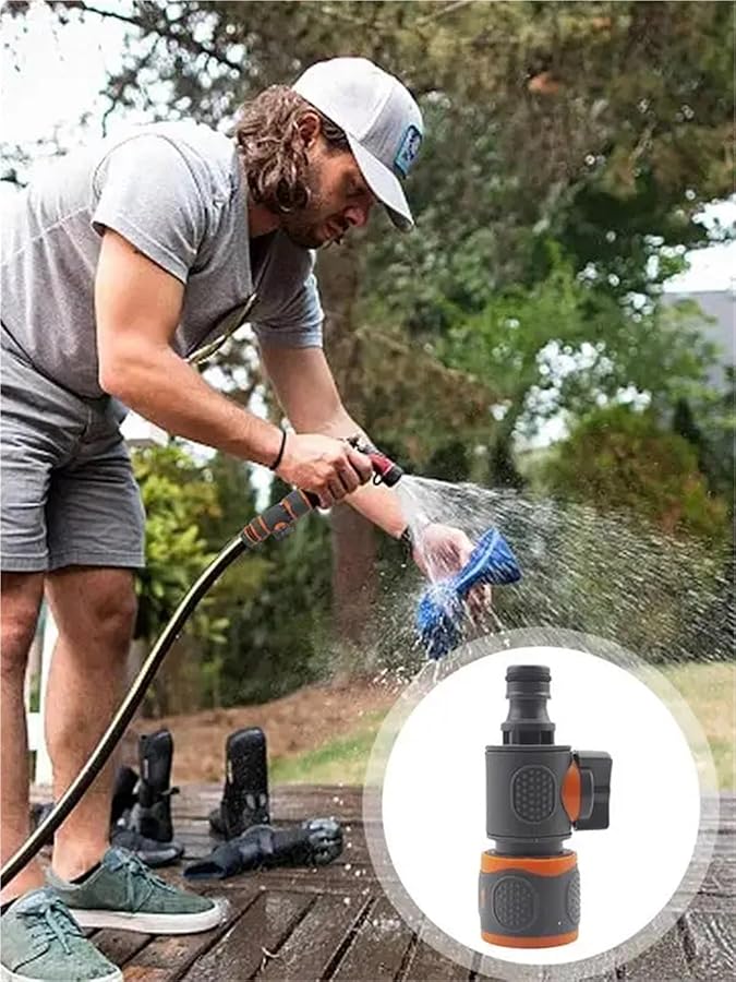 طقم توصيل سريع لخرطوم الحديقة 8 قطع، صمام إغلاق، موصل أنابيب، قابس، ملحقات صنبور - Image 4