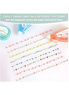 Excefore Decorative Correction Tape, 5 Pcs DIY Cartoon Pattern Decorative Tape, Decorative Curve Highlighter for Scrapbooking Greeting Card Letter Diary, Stationery Supplies  - Image 2