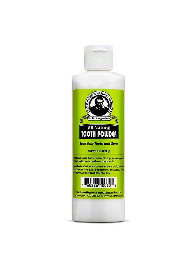 Uncle Harry's Remineralizing Tooth Powder All Natural Enamel Support & Whitening Toothpaste For Sensitive Teeth Powder Toothpaste For Gum Health & Fresh Breath (8 Oz) - Image 1