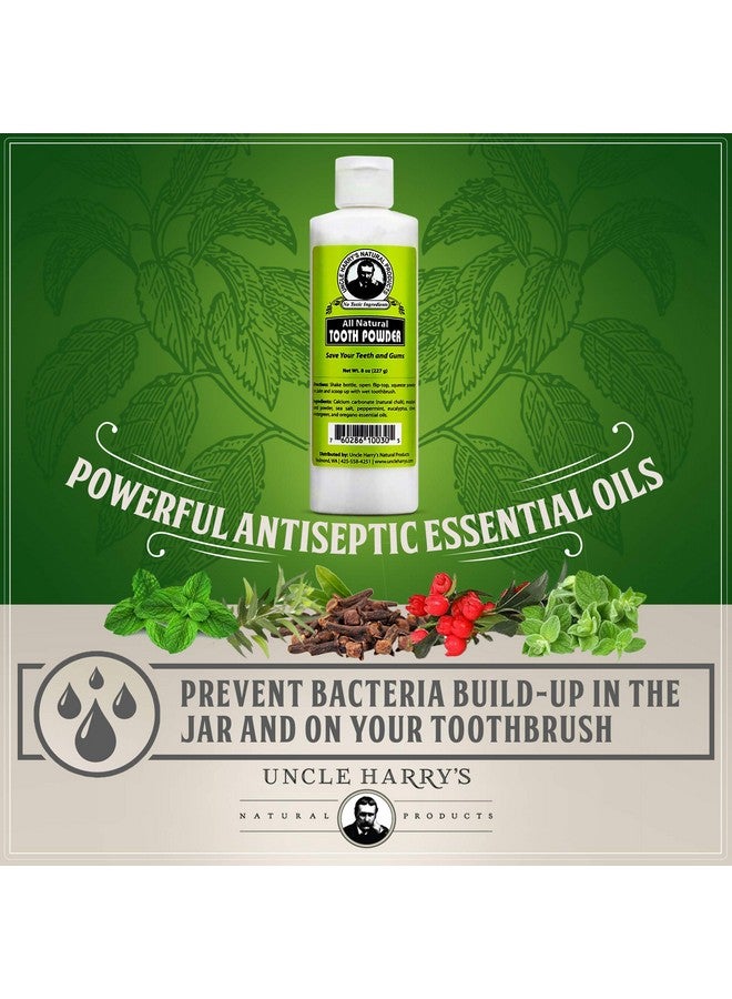 Uncle Harry's Remineralizing Tooth Powder All Natural Enamel Support & Whitening Toothpaste For Sensitive Teeth Powder Toothpaste For Gum Health & Fresh Breath (8 Oz) - Image 5