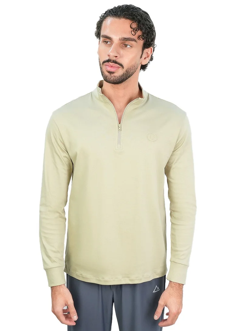 جيوردانو Men's Regular Liquid Touch Half-Zip Tee