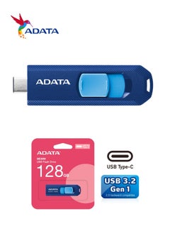 ADATA UC300 128GB USB 3.2 Gen 1 Type-C Flash Drive | Lightweight and Fast Data Transfer | Blue Black  - Image 1