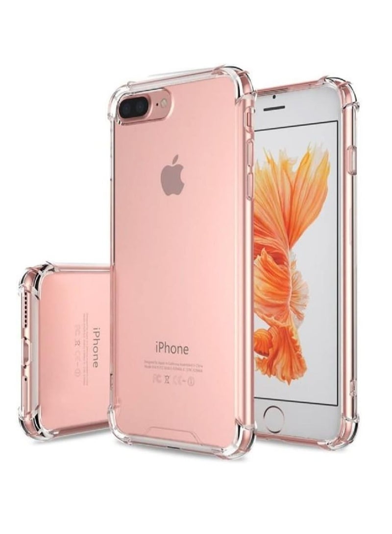 MIGOFAST IPhone 7 Plus/iPhone 8 Plus Clear Transparent Case Soft Flexible Silicone Back Cover Shockproof Anti Scratch Case with Reinforced Bumper Corner for iPhone 7 Plus / 8 Plus Clear - Image 1