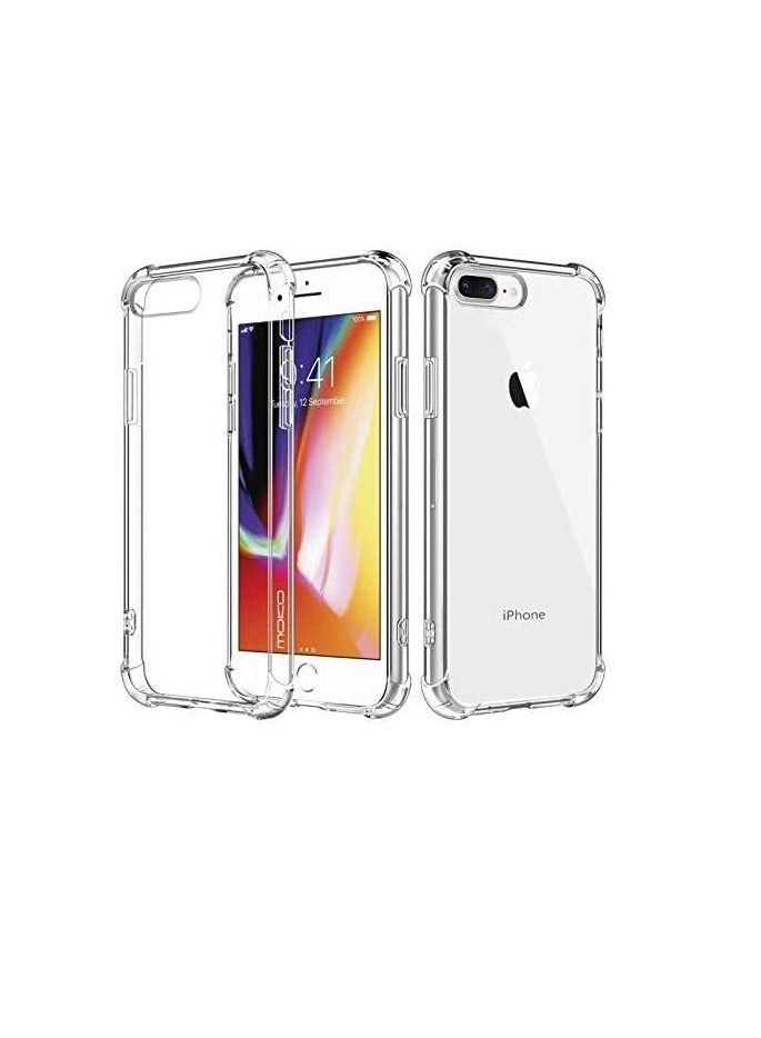MIGOFAST IPhone 7 Plus/iPhone 8 Plus Clear Transparent Case Soft Flexible Silicone Back Cover Shockproof Anti Scratch Case with Reinforced Bumper Corner for iPhone 7 Plus / 8 Plus Clear - Image 3