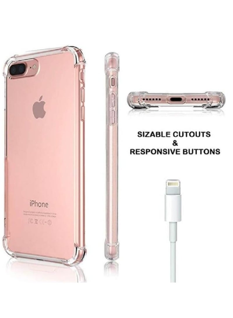 MIGOFAST IPhone 7 Plus/iPhone 8 Plus Clear Transparent Case Soft Flexible Silicone Back Cover Shockproof Anti Scratch Case with Reinforced Bumper Corner for iPhone 7 Plus / 8 Plus Clear - Image 4