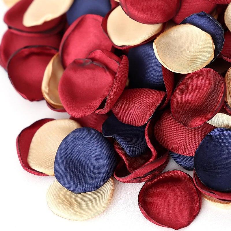 WEIERYUE 300PCS Silk Rose Petals,Beautiful Realistic Scatter Rose Petals Romantic Night Decoration,Wedding Party Decoration Artificial Flowers Petals (Classic Burkendi) - Image 1