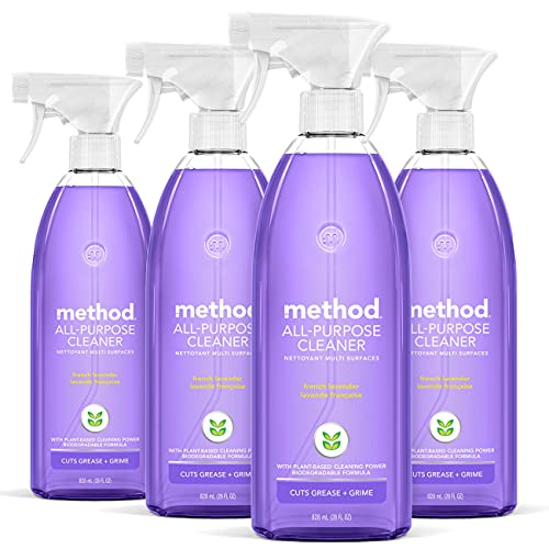 Method AllPurpose Cleaner Spray French Lavender PlantBased and Biodegradable Formula Perfect for Most Counters Tiles and More 28 Fl Oz Pack of 4