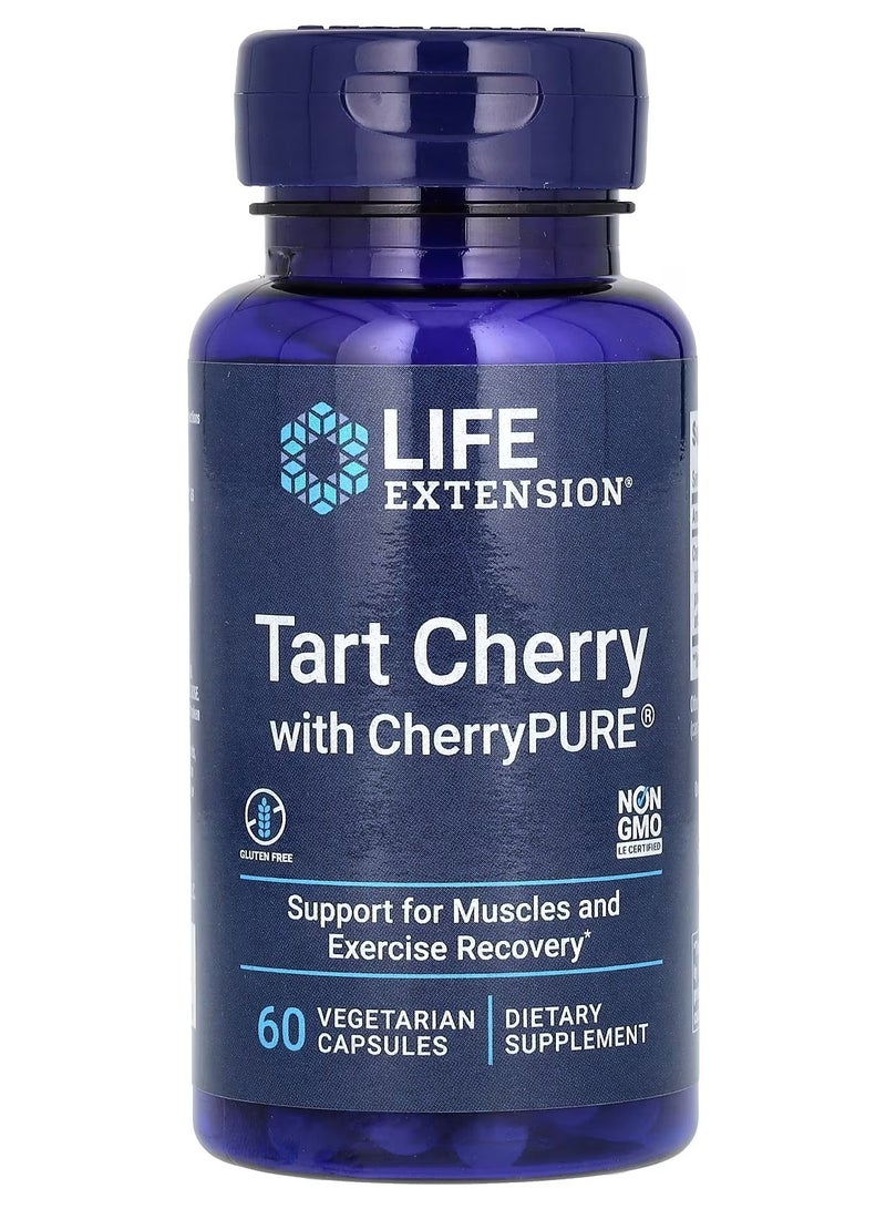 لايف إكستنشن تمديد الحياة، الكرز الحامض مع CherryPURE، 60 كبسولة نباتية (480 ملغ لكل كبسولة) - Image 1