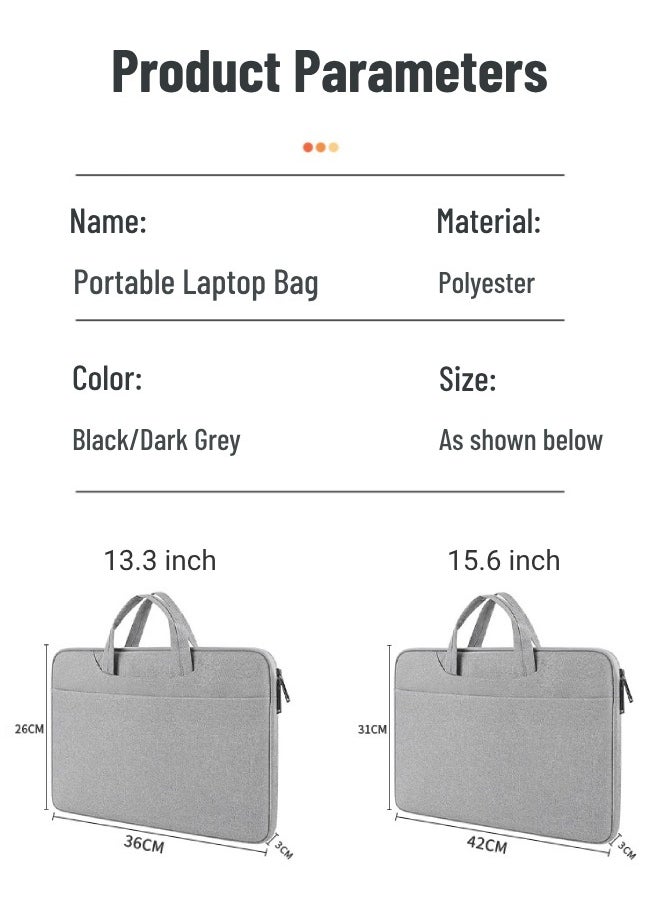 CHHQLZS - 15.6 Inch Laptop Bag Case, Waterproof Slim Computer Sleeve Cover Briefcase Messenger Compatible with MacBook , Lenovo, Dell Inspiron, HP - Image 1