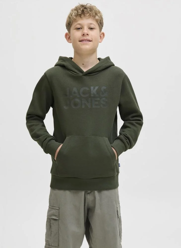 Jack & Jones Junior Youth Logo Pullover Hoodie