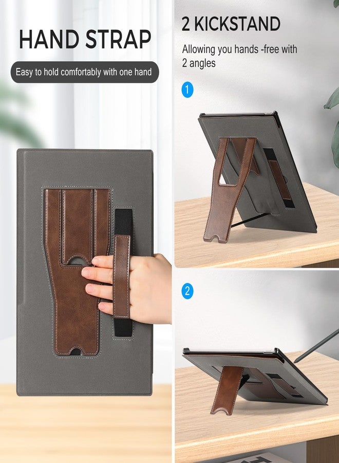 CoBak Stand Case for Remarkable Paper Pro Tablet 11.8" with Hand Strap - Auto Sleep/Wake Folio Lightweight Protective Cover with Pen Holder and Nibs Holder for 11.8 inch 2024 Released Ver (Brown) - Image 3