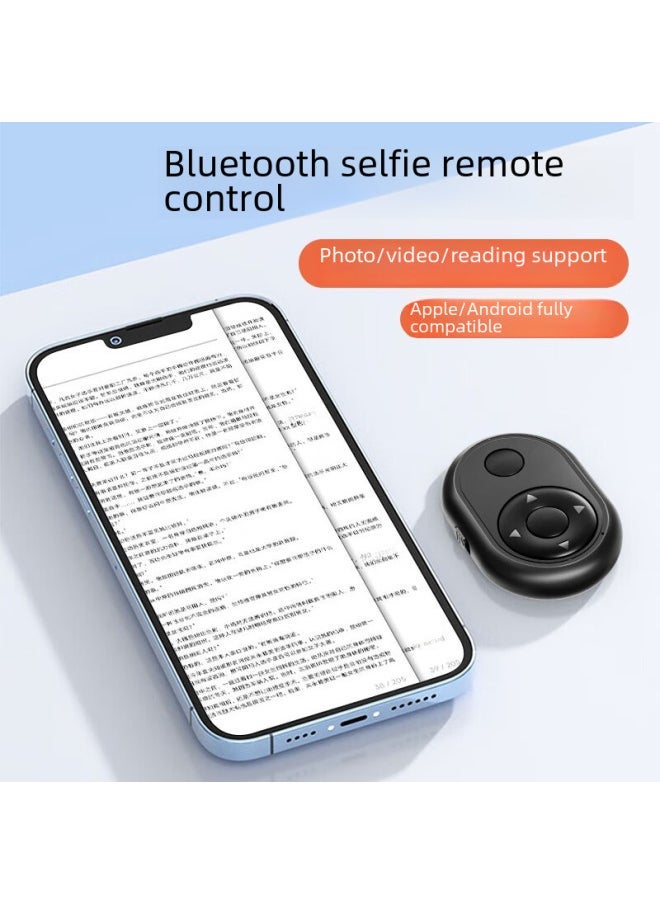 Shake Voice Bluetooth Remote Control Live Fast Hand Short Video Recording Remote Control Praise Novel  Turning Remote Control Self-timer-Color:Black Tremolo (pearlescent Bag + Instruction) - Image 2