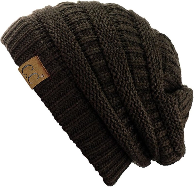 Cc Trendy Warm Chunky Soft Stretch Cable Knit Beanie - Image 1