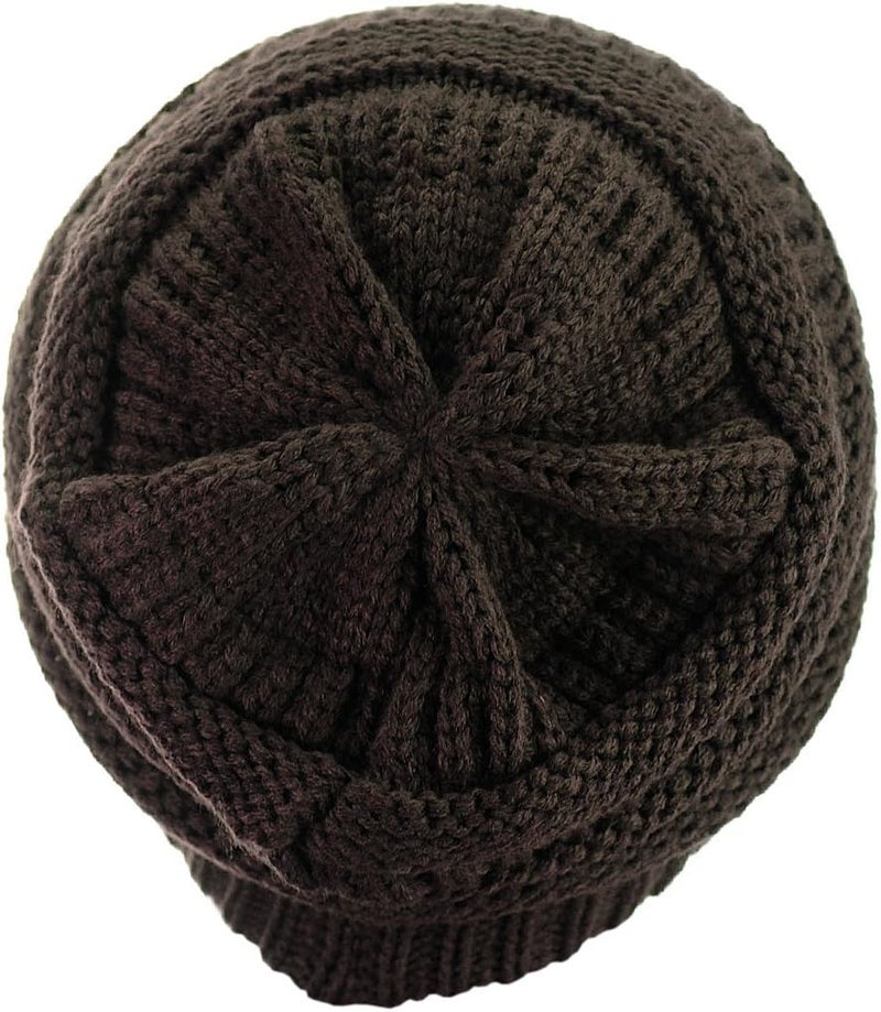 Cc Trendy Warm Chunky Soft Stretch Cable Knit Beanie - Image 3