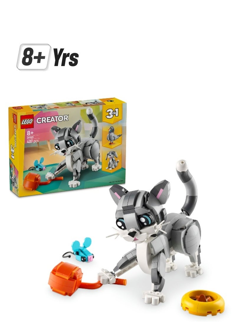 LEGO Creator 3in1 Playful Cat 31163 Building Set (407 Pieces) - Image 1