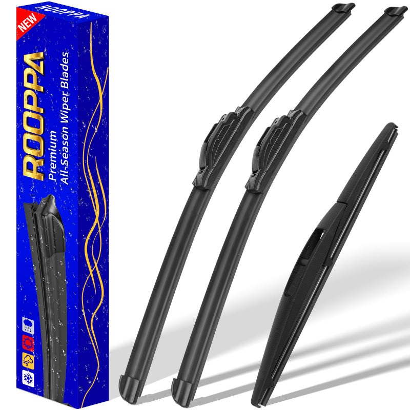 3 wipers Replacement for 20072013 Suzuki SX4 Windshield Wiper Blades Original Equipment Replacement 261410 Set of 3 UJ HOOK
