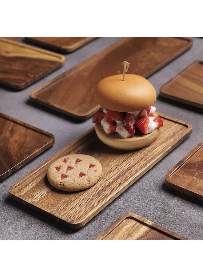 Linwnil Solid Acacia Wood Serving Trays - 14" x 5.5" Rectangular Wooden Platters for Food, Charcuterie Boards, Cheese, and Appetizers - Perfect for Home Decor, Parties - Image 5