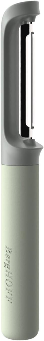 BergHOFF Balance Straight Peeler 6.75" x 0.75", Stainless Steel Sharp Blade, Soft-touch Recycled Material Handle, Remove Skin of Fruits, Vegetables - Image 1