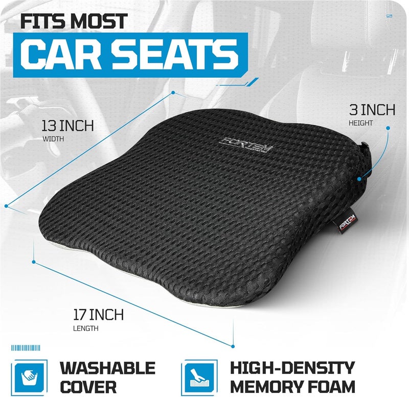 FORTEM Car Seat Chair Cushion - Memory Foam, Non-Slip, Washable Cover - Image 3