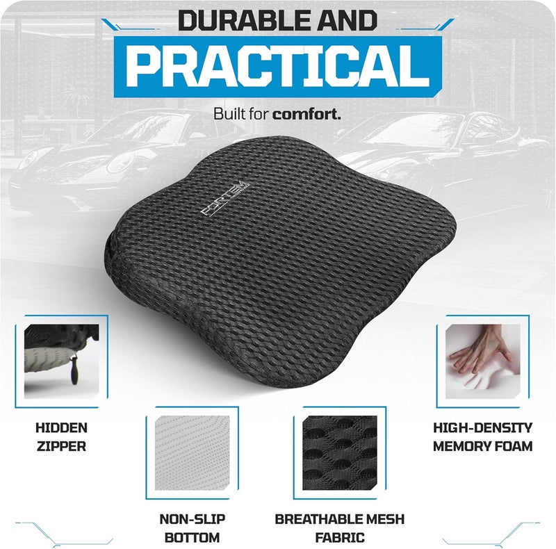 FORTEM Car Seat Chair Cushion - Memory Foam, Non-Slip, Washable Cover - Image 5