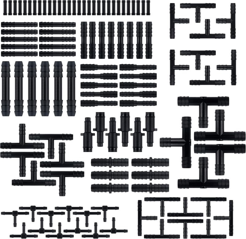 IHOTDER 115PCS Car Vacuum Hose Connector Assortment,12 Sizes Vacuum Tube Vacuum Line Kit with Tee/Straight/Reducer Connector,Heat Resistant 240℃ (460℉) Car Spare Parts for Car Truck SUV (115PCS Connector) - Image 1