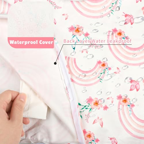 Hooyax Baby Waterproof Nursing Pillow Cover, Stretchy Nursing Covers for Breastfeeding Pillows, Adorable Infant Feeding Pillow Slipcover for Baby Boy and Girls (Rainbow) - Image 3