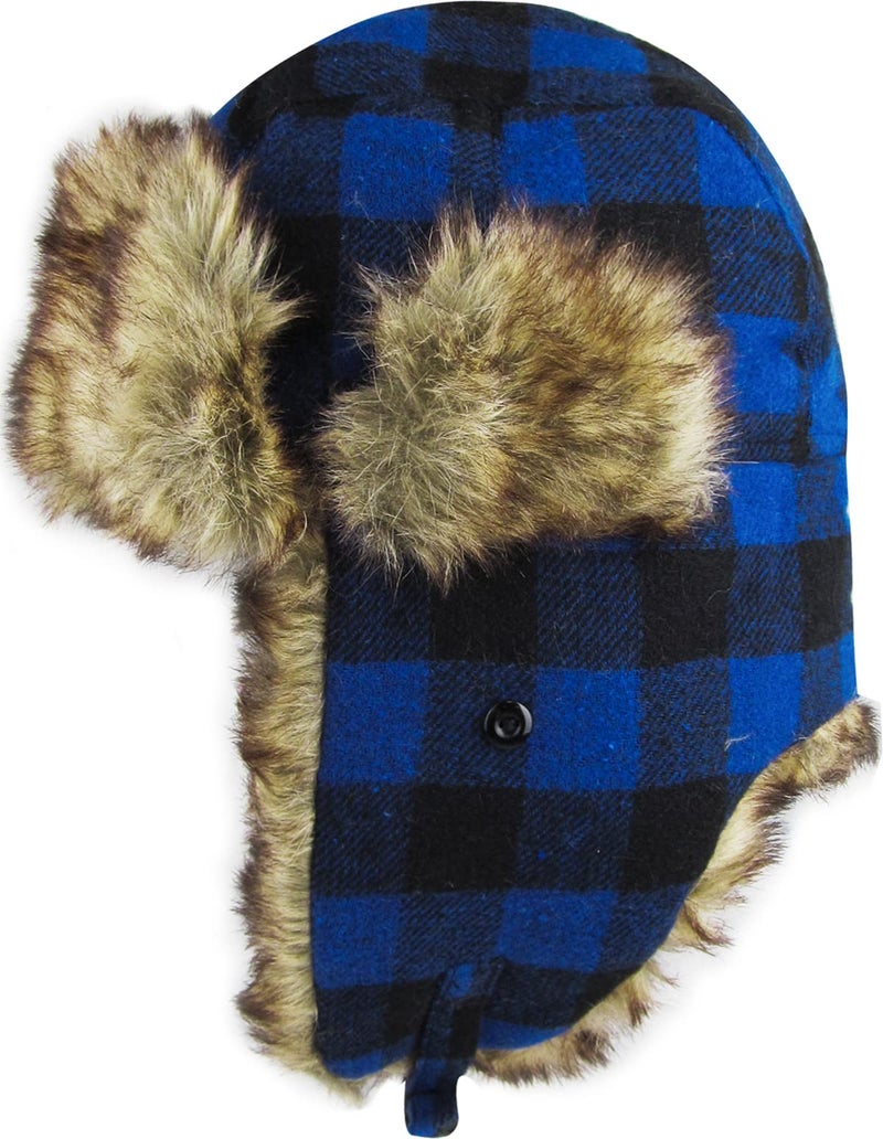 KBETHOS KBW-604 Roy-BLK Lumberjack Plaid Aviator Trapper Hat Trooper Ear Flaps Ushanka Eskimo Cold - Image 3