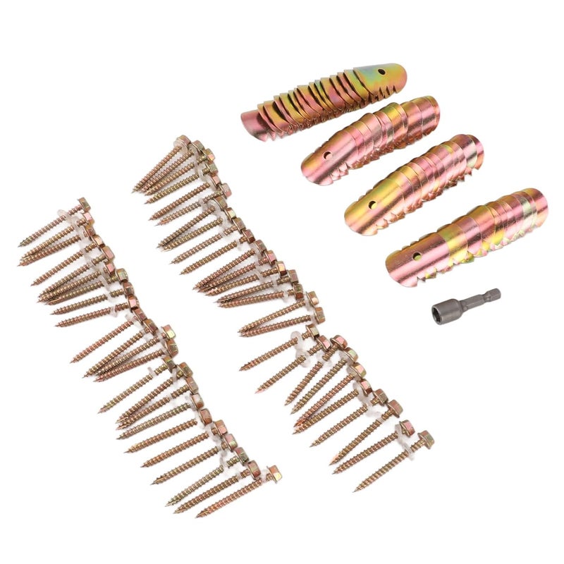 50 Sets Fence Wire Fasteners, Carbon Steel Zinc Plated Rust Proof Wire Fencing Staples with Hex Socket Wrench, Cat Claw Fence Nails for Securing Barbed Wire Mesh to - Image 4