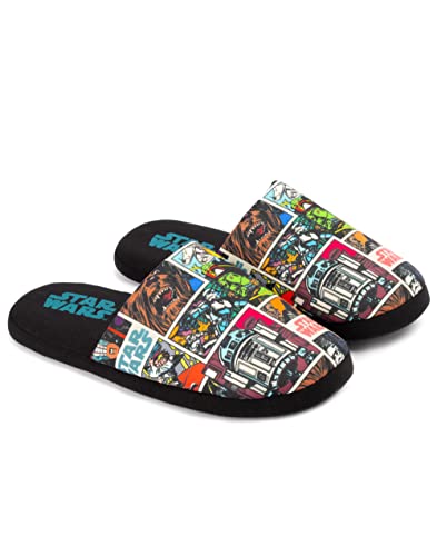 STAR WARS Mens Slippers | Adult Comic Print Slip-On House Shoes | Official Footwear Gift - Image 4