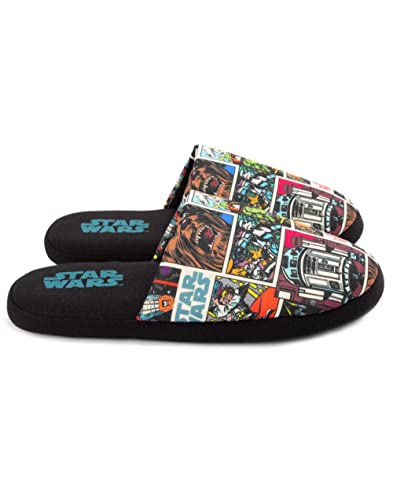 STAR WARS Mens Slippers | Adult Comic Print Slip-On House Shoes | Official Footwear Gift - Image 3