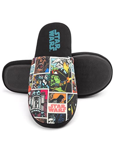 STAR WARS Mens Slippers | Adult Comic Print Slip-On House Shoes | Official Footwear Gift - Image 5